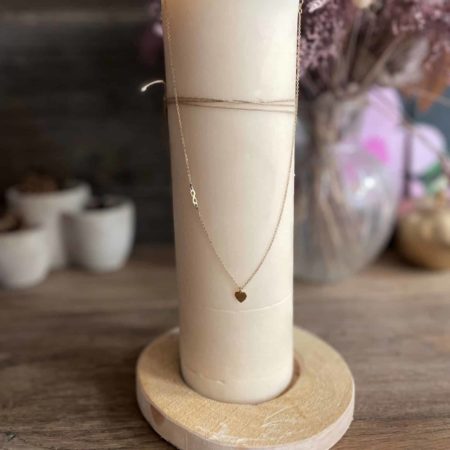 Bougie bijou parfumée - Collier plaqué or motif COEUR