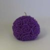 Bougie artisanale en forme de fleur Lilas