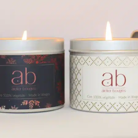 Coffret Duo Noël – 2 Bougies parfumées artisanales en cire végétale – Fabrication française