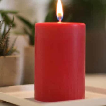 Bougies Cylindriques Non Parfumées 17,5 Cm – Lot De 48 Bougies Rouges Pour Décoration Et Ambiance