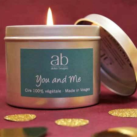 Bougie artisanale parfumée à message – You and me