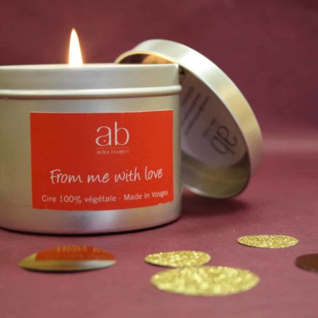 Bougie artisanale parfumée à message – From me with love