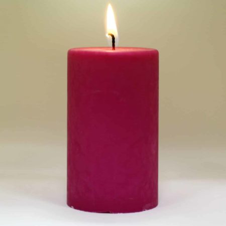 Bougie pilier cire végétale colorée - Fuchsia - 2 formats
