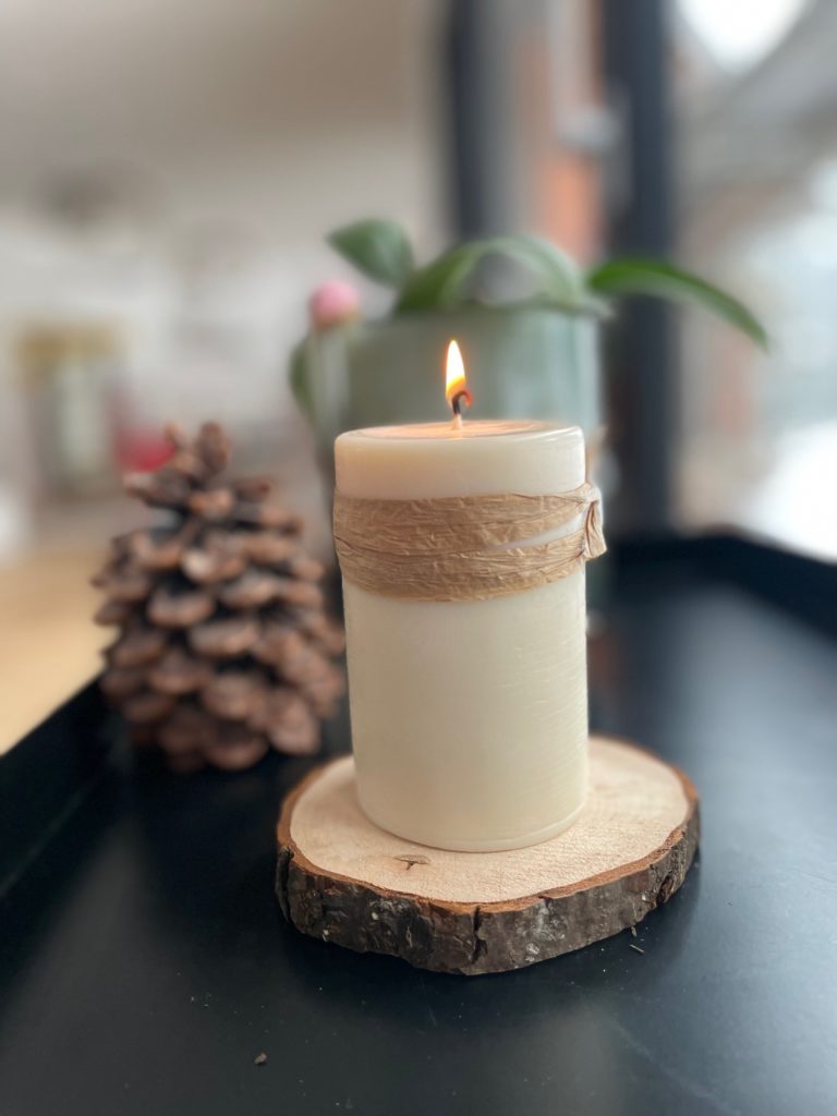 Couronne Avent 4 Bougies Bois, Chandelier Noël Décoration Table, DIY Salon Mariage Festif - Maison